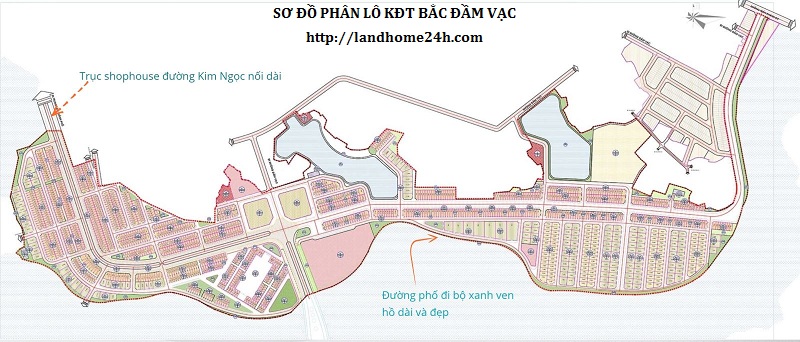 Sơ đồ phân lô KĐT Bắc Đầm Vạc