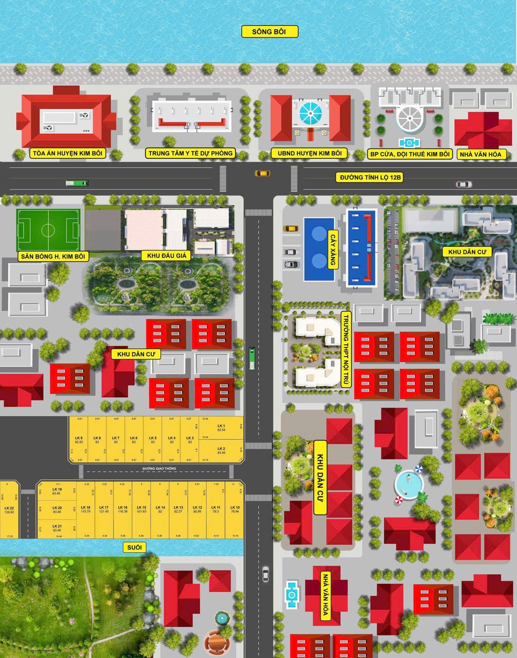 Phác thảo sơ đồ phân lô Khu 21 Lô Gò Khánh