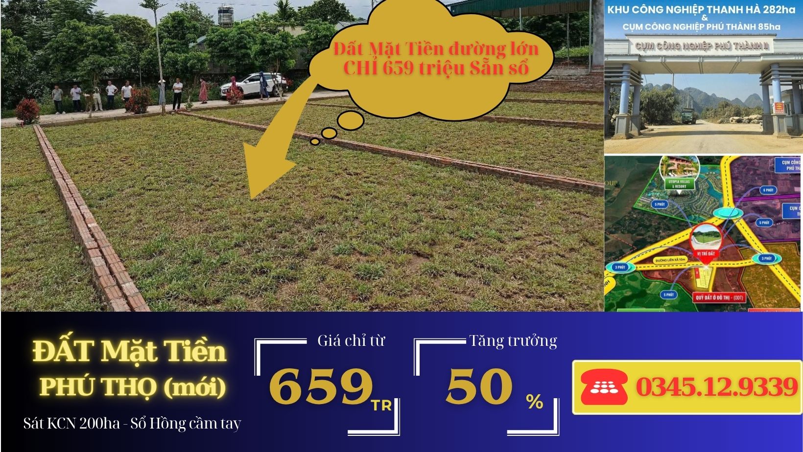 Nhà đầu tư đang thăm thực địa Khu đất nền Lạc Thủy