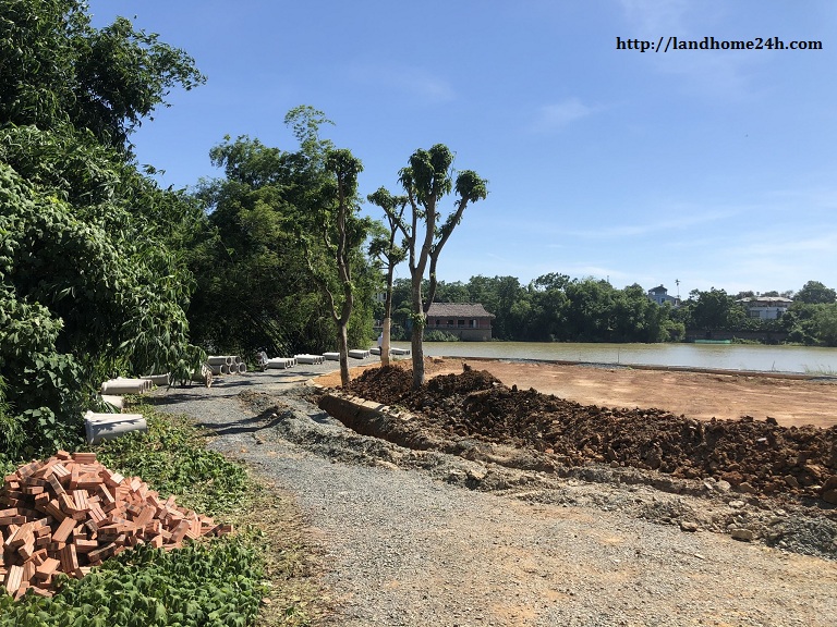 Chính chủ cần bán đất khu CNC Hòa Lạc, view hồ Vực Giang, 2 mặt tiền, đi bộ 3 phút tới Vinsmart