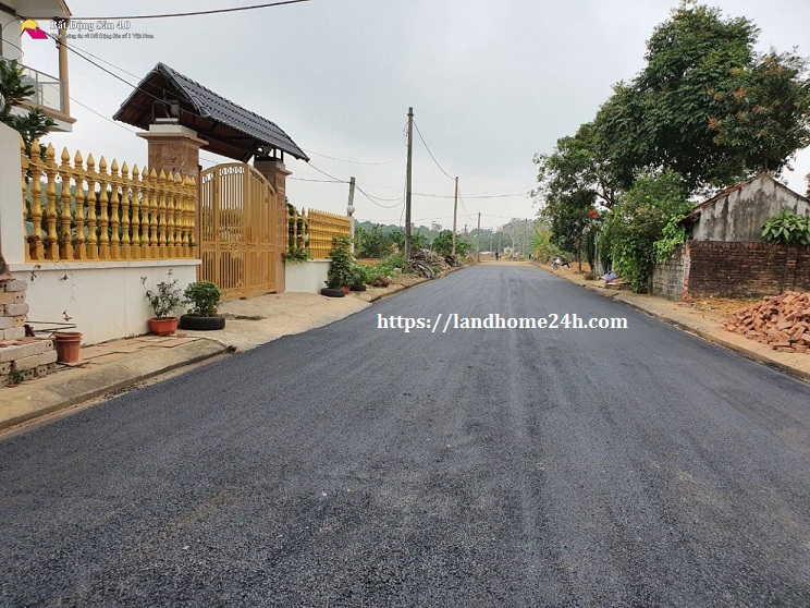 Đường vào dự án Tái định cư Đồng Doi