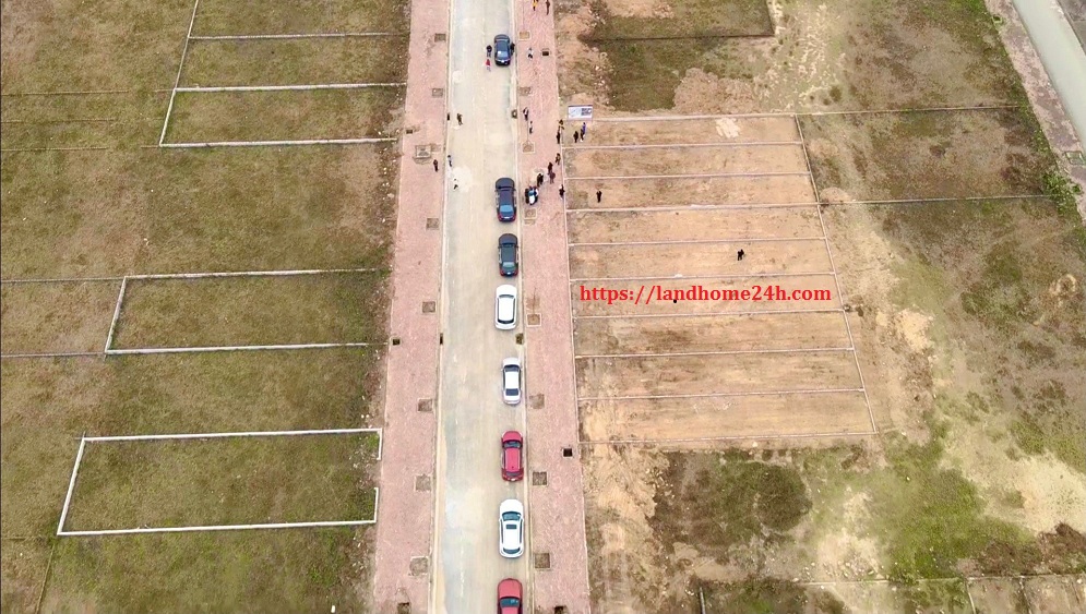 Khu đất phân lô nhìn từ trên cao